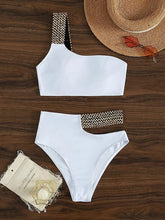 Women's Sexy Metallic Color Block Beach Sexy Bikini